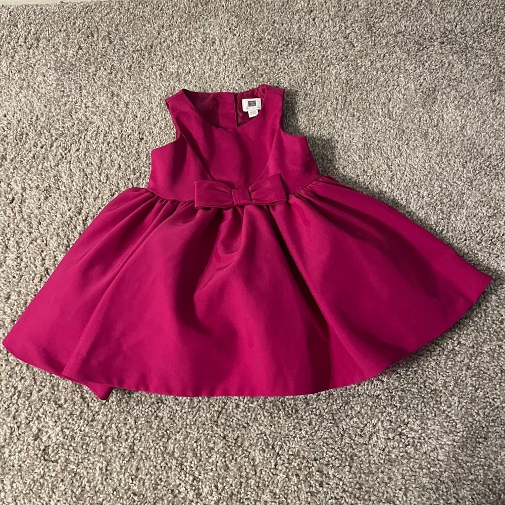 Janie and Jack Pink Bow Dress Size 6-12MON